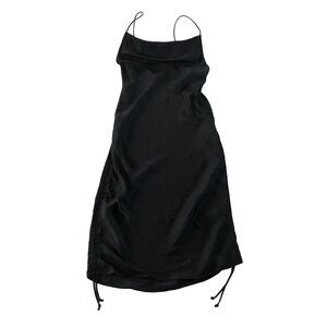 Free People Intimately Ruched Side Spaghetti Strap Slip Dress Black XS